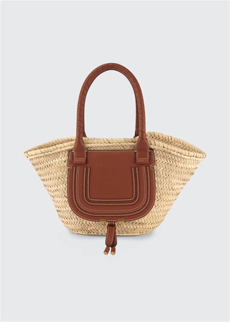 chloe marcie raffia tote|chloe raffia bag.